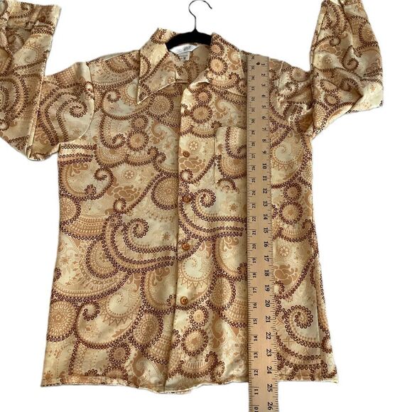 Jantzen Mens Vintage Paisley Print Collared Button Down Dress Shirt Medium USA - Picture 5 of 7